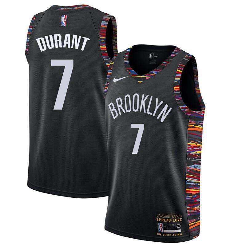 Brooklyn Nets 2020 DURANT #7 Black City Basketball Jersey (Stitched)