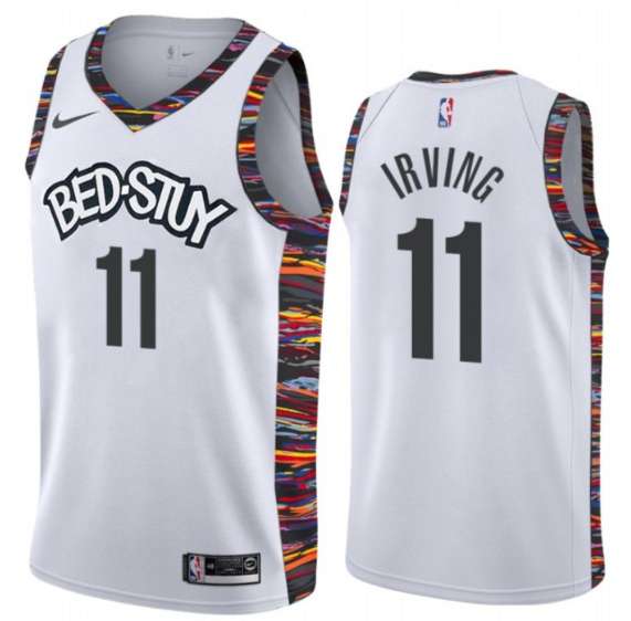 Brooklyn Nets 2020 IRVING #11 White City Basketball Jersey (Stitched)