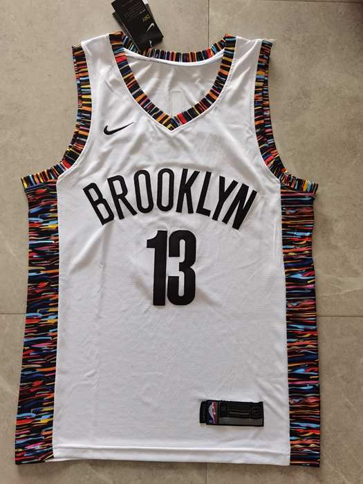Brooklyn Nets 2020 HARDEN #13 White City Basketball Jersey (Stitched) 02