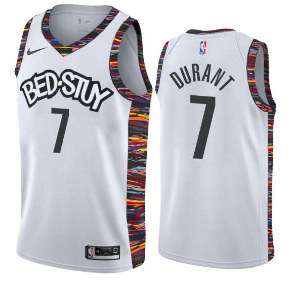 Brooklyn Nets 2020 DURANT #7 White City Basketball Jersey (Stitched)