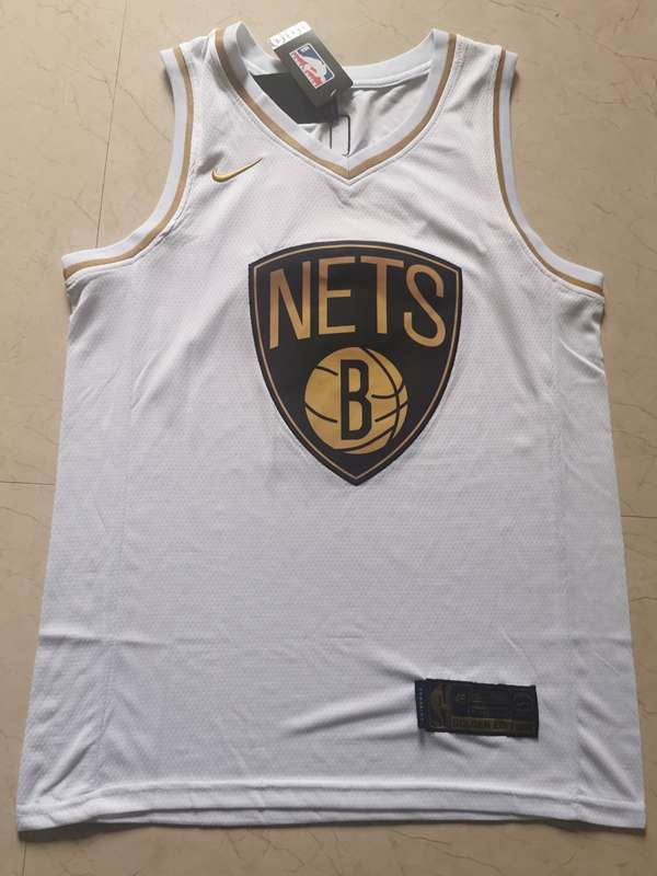 Brooklyn Nets 2020 IRVING #11 White Gold Basketball Jersey (Stitched)