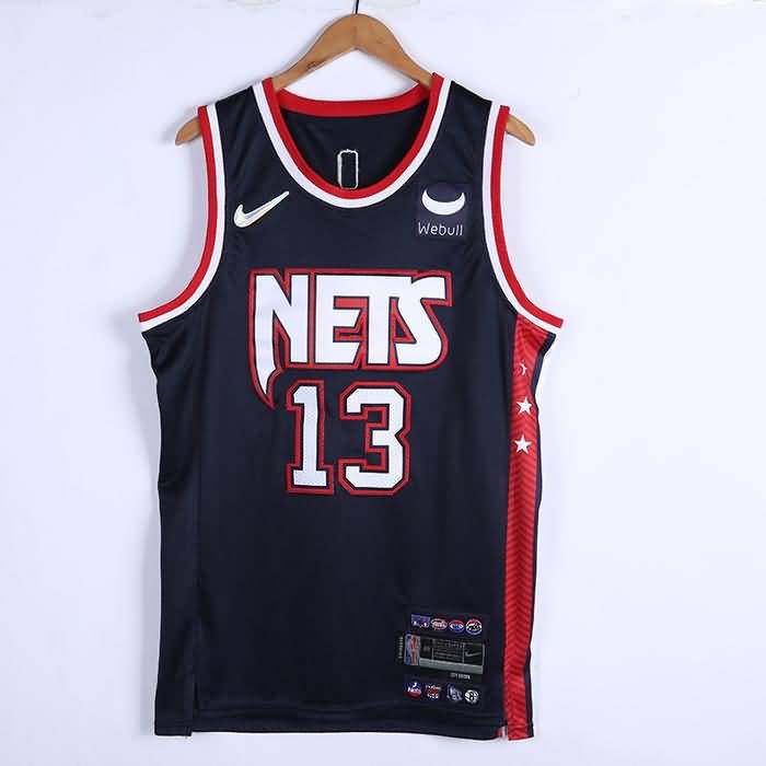 Brooklyn Nets 21/22 HARDEN #13 Dark Blue City Basketball Jersey (Stitched)
