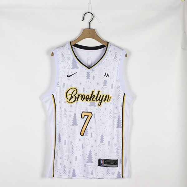 Brooklyn Nets DURANT #7 White Basketball Jersey (Stitched) 02