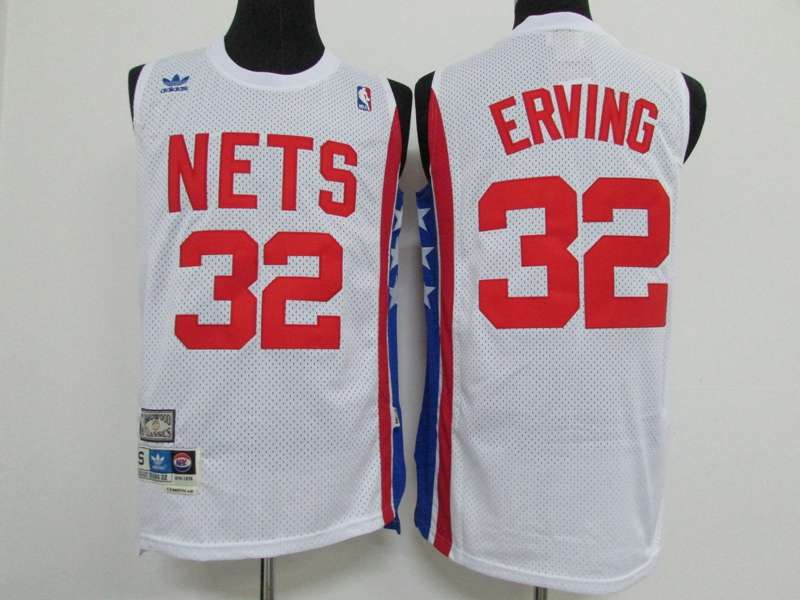 Brooklyn Nets ERVING #32 White Classics Basketball Jersey (Stitched)