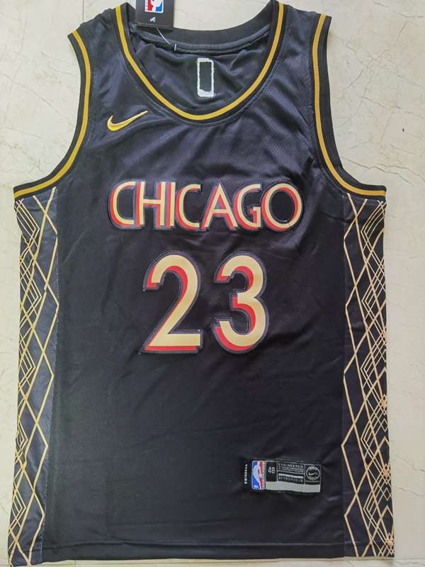 Chicago Bulls 20/21 JORDAN #23 Black City Basketball Jersey (Stitched)