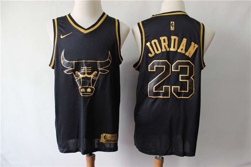 Chicago Bulls 2020 JORDAN #23 Black Gold Basketball Jersey (Stitched)