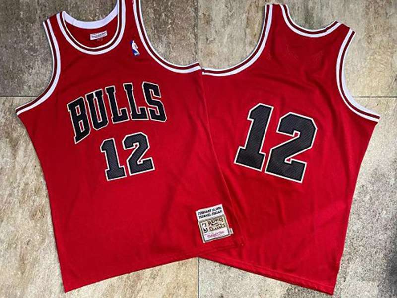Chicago Bulls 1990 #12 Red Classics Basketball Jersey (Closely Stitched)