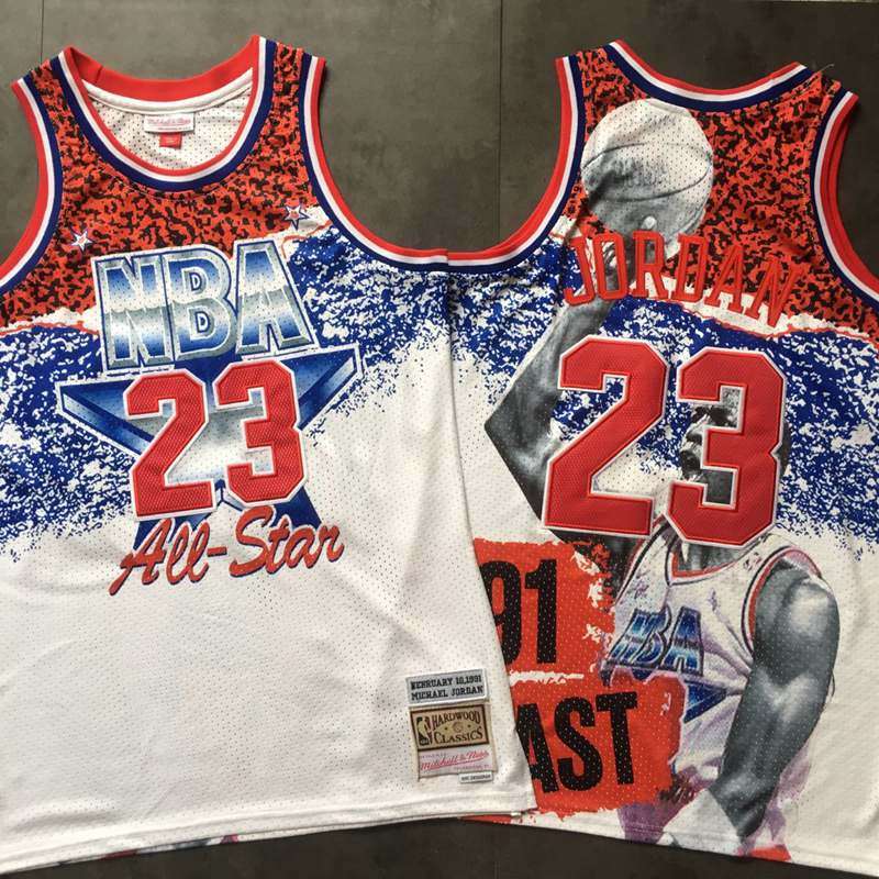 Chicago Bulls 1991 JORDAN #23 White ALL-STAR Classics Basketball Jersey (Closely Stitched)