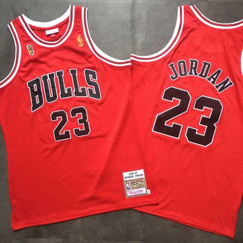 Chicago Bulls 96/97 JORDAN #23 Red Champion Classics Basketball Jersey (Closely Stitched)
