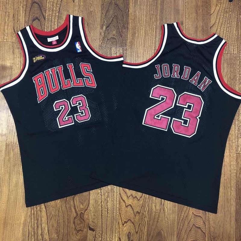 Chicago Bulls 96/97 JORDAN #23 Black Finals Classics Basketball Jersey (Closely Stitched)