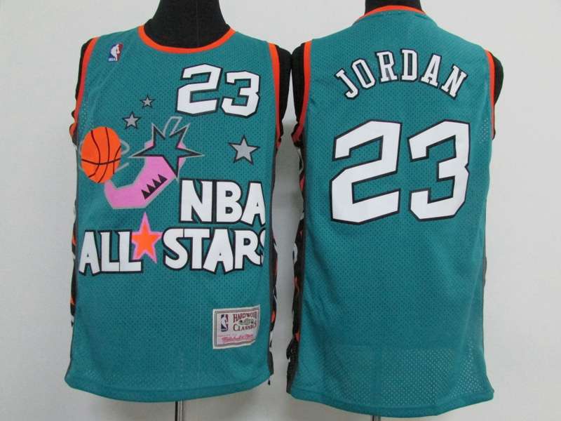 Chicago Bulls 1996 JORDAN #23 Green ALL-STAR Classics Basketball Jersey (Stitched)