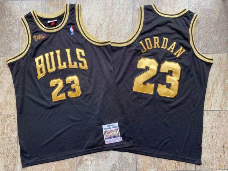 Chicago Bulls 97/98 JORDAN #23 Black Finals Classics Basketball Jersey (Closely Stitched)
