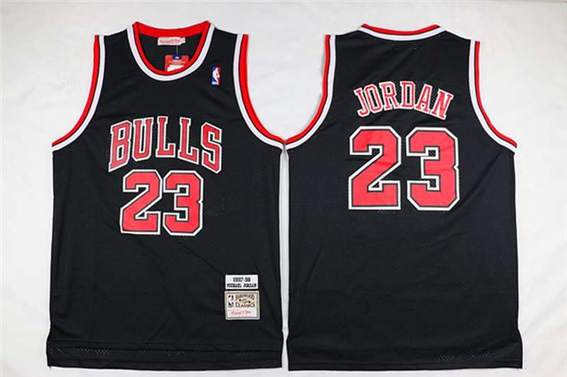 Chicago Bulls 97/98 JORDAN #23 Black Classics Basketball Jersey (Stitched) 03