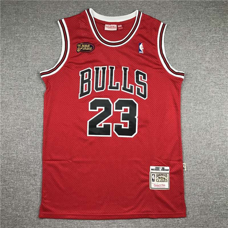 Chicago Bulls 97/98 JORDAN #23 Red Finals Classics Basketball Jersey (Stitched)