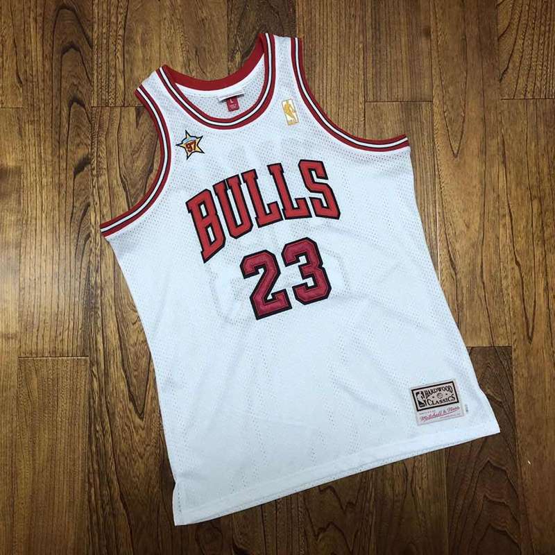 Chicago Bulls 1997 JORDAN #23 White ALL-STAR Classics Basketball Jersey (Closely Stitched)