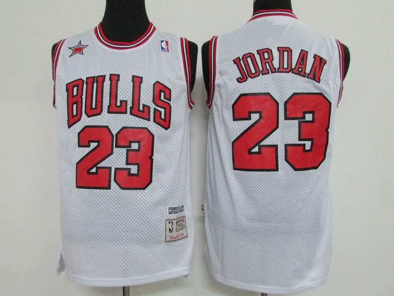 Chicago Bulls 1998 JORDAN #23 White ALL-STAR Classics Basketball Jersey (Stitched)