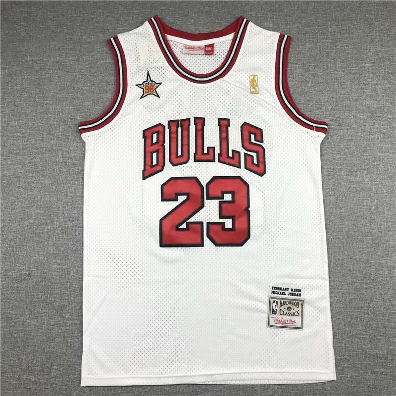Chicago Bulls 1998 JORDAN #23 White ALL-STAR Classics Basketball Jersey (Stitched) 02