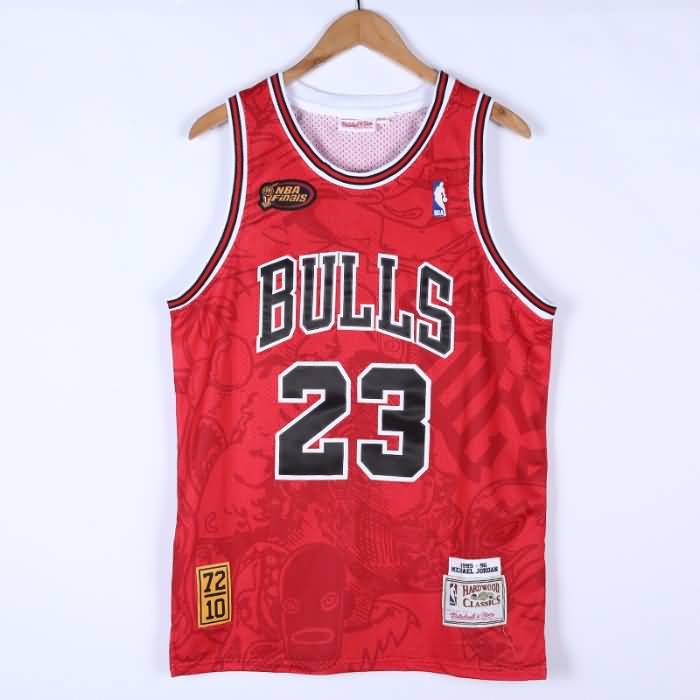 Chicago Bulls 1995/96 JORDAN #23 Red Finals Classics Basketball Jersey (Stitched)