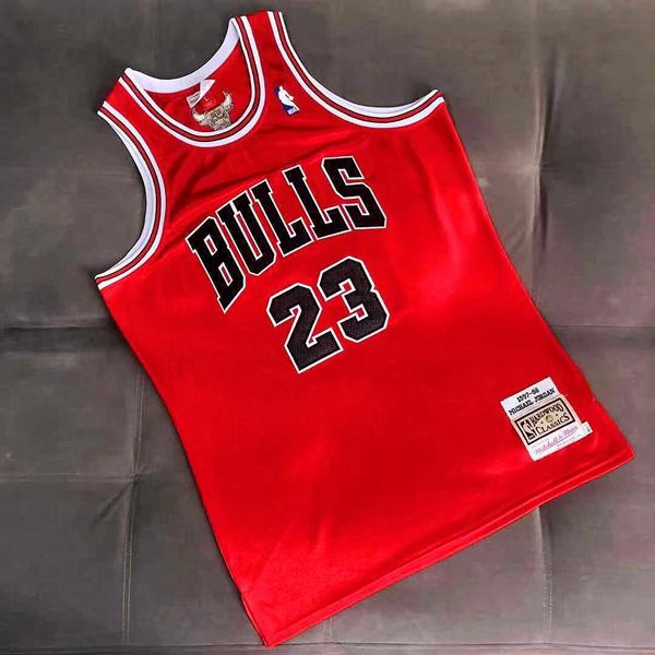Chicago Bulls 1997/98 JORDAN #23 Red Classics Basketball Jersey (Closely Stitched) 02