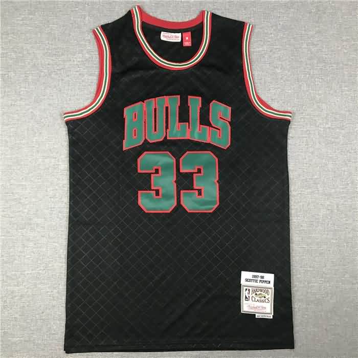 Chicago Bulls 1997/98 PIPPEN #33 Black Classics Basketball Jersey 04 (Stitched)