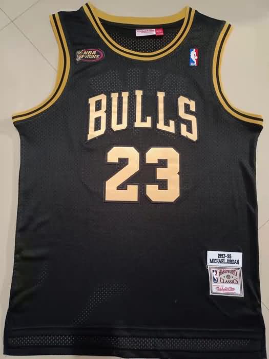 Chicago Bulls 1997/98 JORDAN #23 Black Finals Classics Basketball Jersey 02 (Stitched)