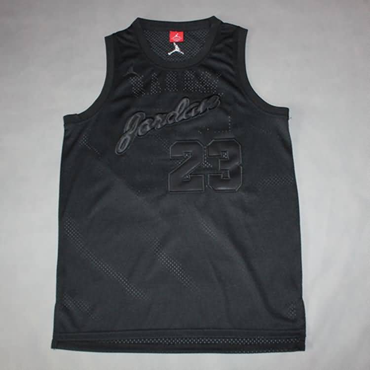 Chicago Bulls JORDAN #23 Black AJ Basketball Jersey (Stitched)