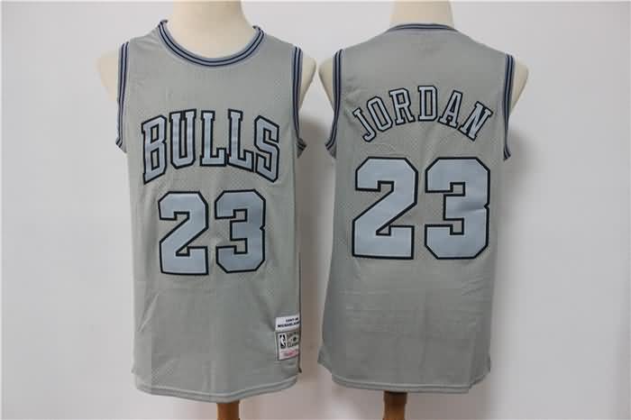 Chicago Bulls JORDAN #23 Grey Classics Basketball Jersey (Stitched)