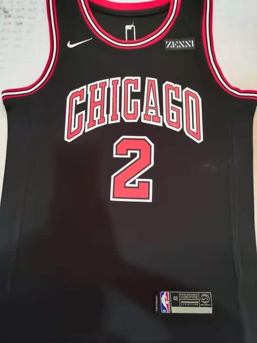 Chicago Bulls BALL #2 Black Basketball Jersey (Stitched)