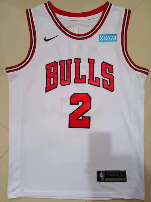 Chicago Bulls BALL #2 White Basketball Jersey (Stitched)