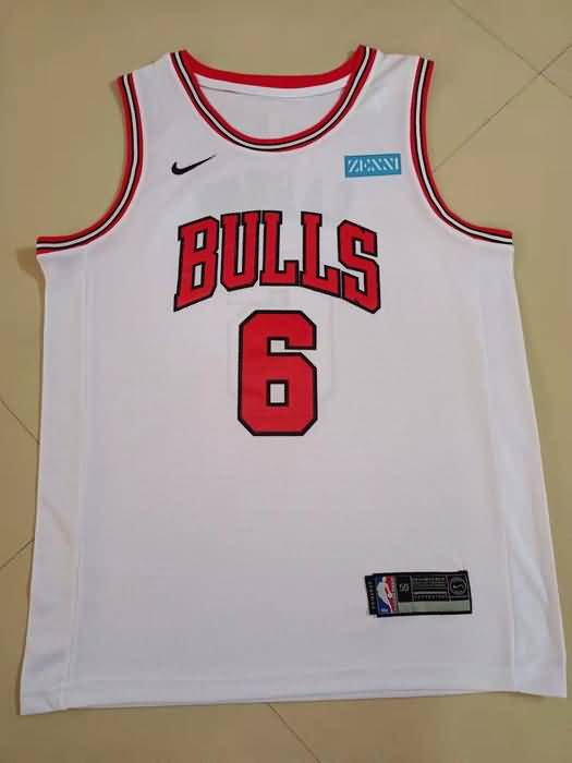 Chicago Bulls #6 CARUSO White Basketball Jersey (Stitched)