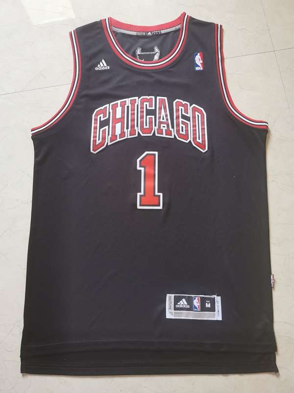 Chicago Bulls ROSE #1 Black Classics Basketball Jersey (Stitched)