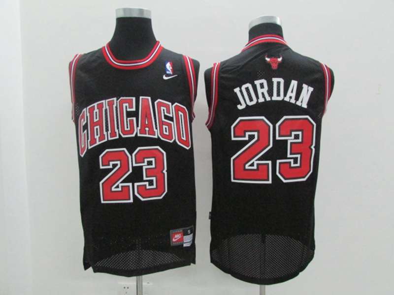 Chicago Bulls JORDAN #23 Black Classics Basketball Jersey (Stitched) 02