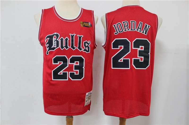 Chicago Bulls JORDAN #23 Red Classics Basketball Jersey (Stitched) 02