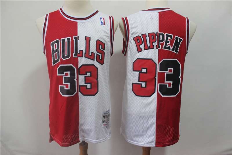 Chicago Bulls PIPPEN #33 Red White Classics Basketball Jersey (Stitched)