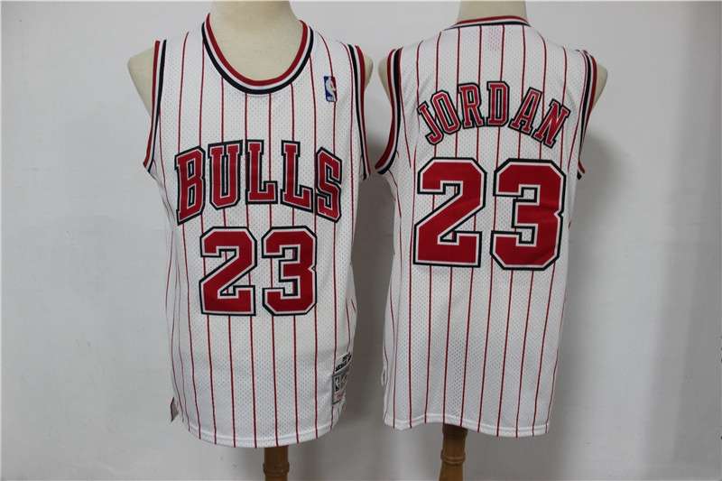 Chicago Bulls JORDAN #23 White Classics Basketball Jersey (Stitched) 02