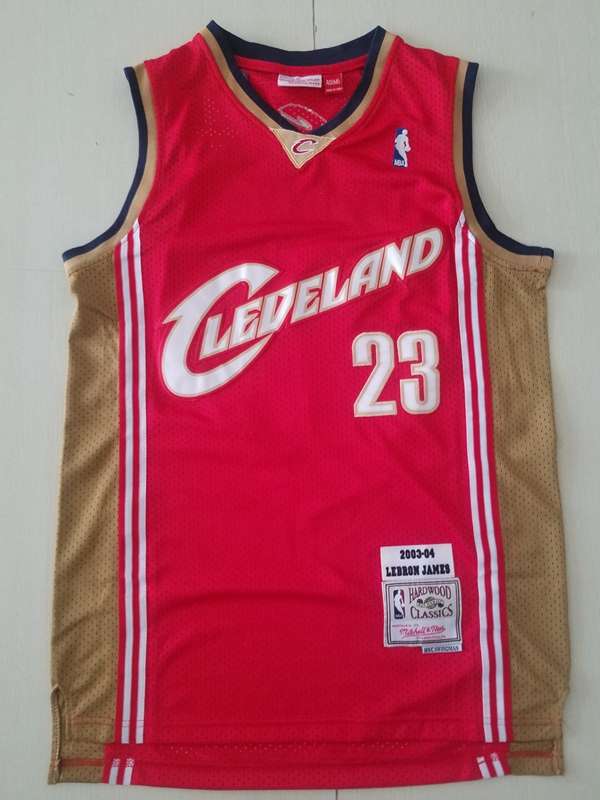Cleveland Cavaliers 03/04 JAMES #23 Red Classics Basketball Jersey (Stitched)