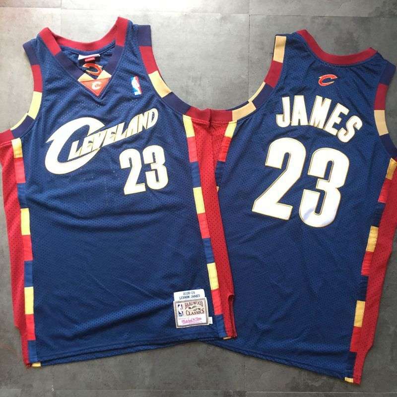 Cleveland Cavaliers 08/09 JAMES #23 Dark Blue Classics Basketball Jersey (Closely Stitched)