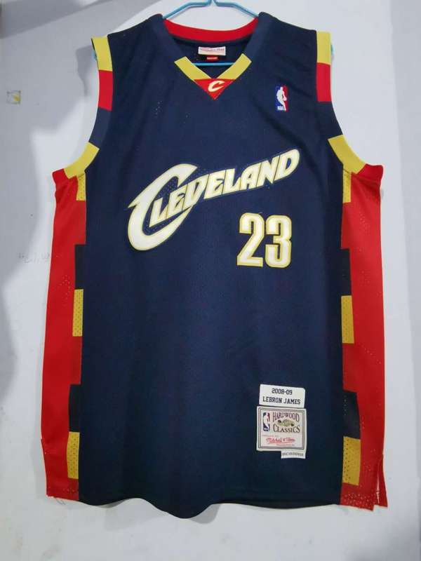 Cleveland Cavaliers 08/09 JAMES #23 Dark Blue Classics Basketball Jersey (Stitched)