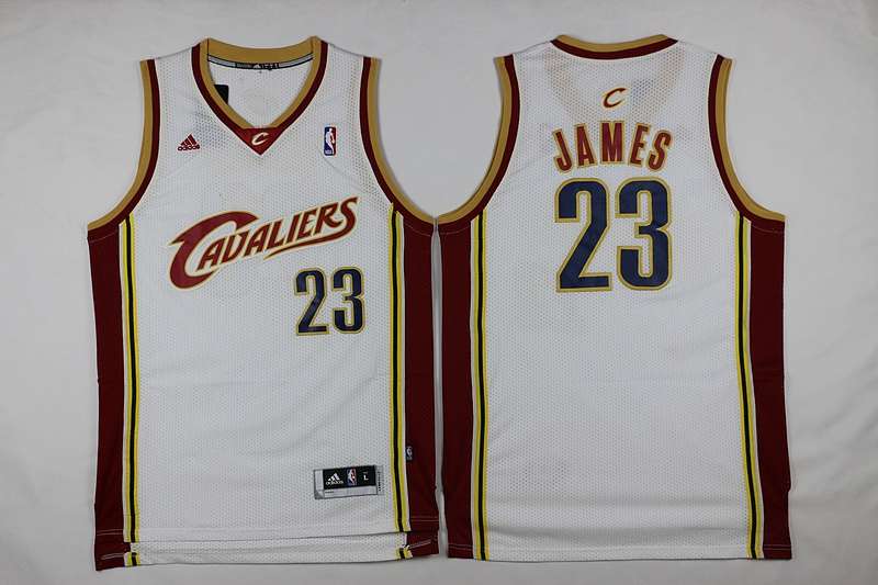 Cleveland Cavaliers JAMES #23 White Classics Basketball Jersey (Stitched)