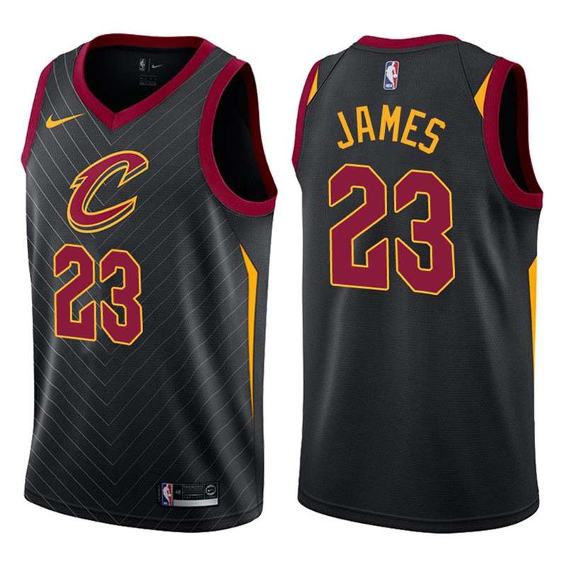 Cleveland Cavaliers JAMES #23 Black Basketball Jersey (Stitched)