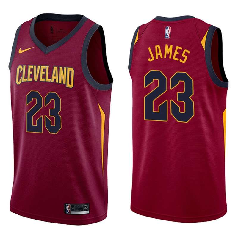 Cleveland Cavaliers JAMES #23 Red Basketball Jersey (Stitched)