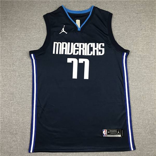 Dallas Mavericks 20/21 DONCIC #77 AJ Dark Blue Basketball Jersey (Stitched)