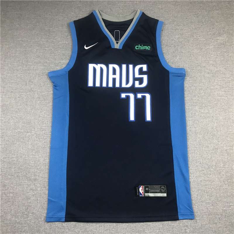 Dallas Mavericks 20/21 DONCIC #77 Dark Blue Basketball Jersey (Stitched) 02