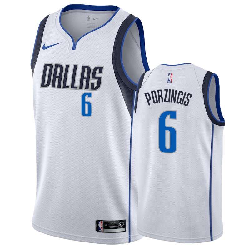 Dallas Mavericks 20/21 PORZINGIS #6 White Basketball Jersey (Stitched)