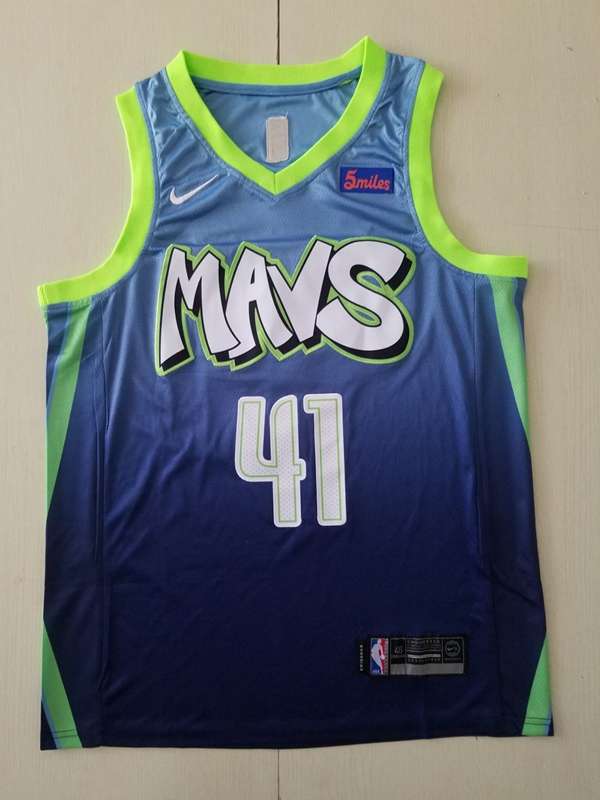 Dallas Mavericks 2020 NOWITZKI #41 Blue City Basketball Jersey (Stitched)