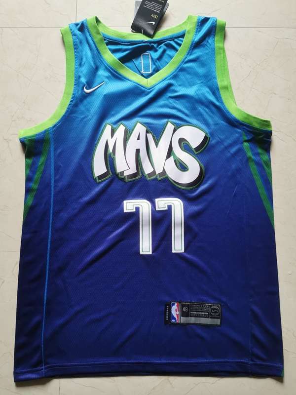 Dallas Mavericks 2020 DONCIC #77 Blue City Basketball Jersey (Stitched)