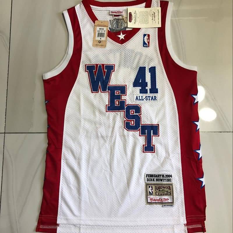Dallas Mavericks NOWITZKI #41 White ALL-STAR Classics Basketball Jersey (Closely Stitched)