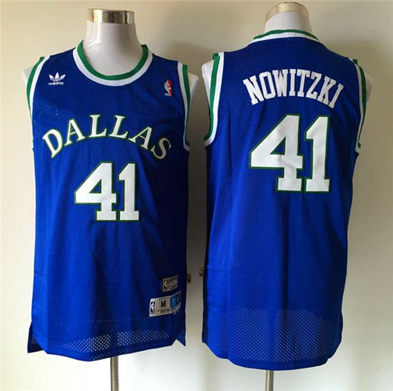 Dallas Mavericks NOWITZKI #41 Blue Classics Basketball Jersey (Stitched)