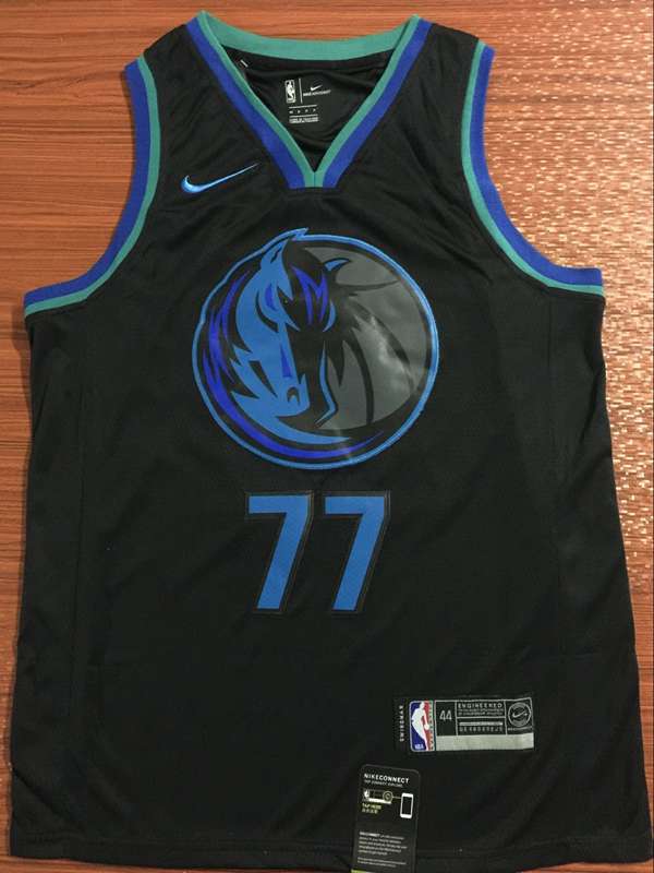 Dallas Mavericks DONCIC #77 Black City Classics Basketball Jersey (Stitched)