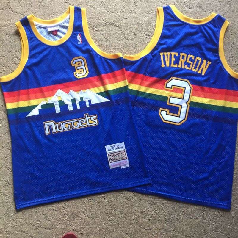Denver Nuggets 06/07 IVERSON #3 Blue Classics Basketball Jersey (Closely Stitched)